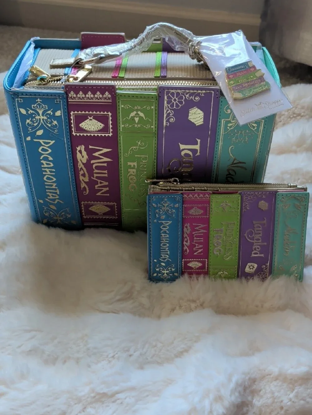Loungefly Stitch Shoppe Disney Princess Books #2 Crossbody Bag & Wallet Bundle! - Picture 4 of 9